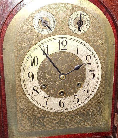 FINE LARGE GERMAN GUSTAV BECKER G B BRACKET WESTMINSTER CHIME CLOCK