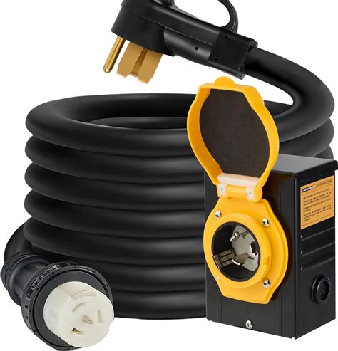 50 Generator Cord And Power Inlet Box Pre Drilled 15FT RV