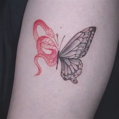 Butterfly Snake Tattoo Black Red Ideen F R Tattoos Tattoos