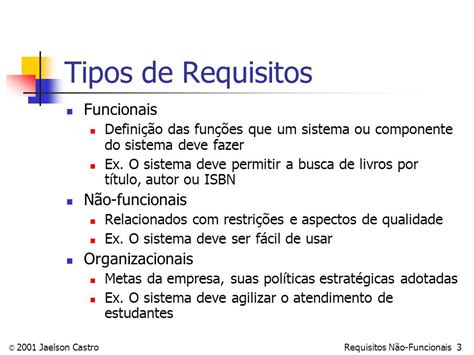 Exemplo De Requisitos Funcionais E Não Funcionais Vários Exemplos