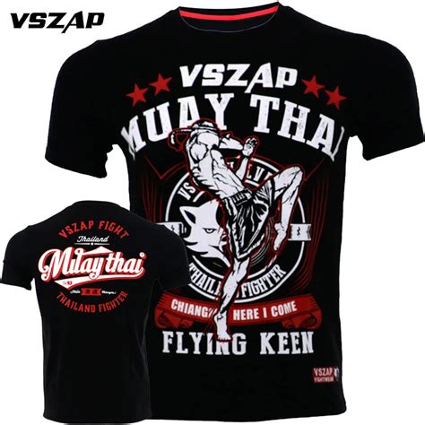 VSZAP MMA Бокс Спорт Футболка Муай Тай Боевая пригодность эластичная ...