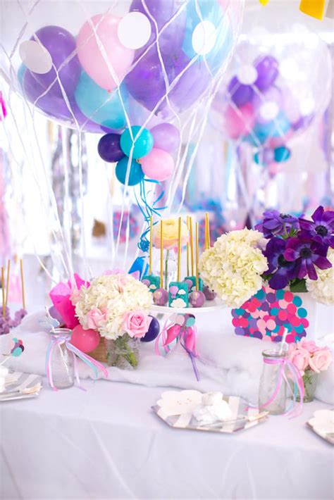 Kara S Party Ideas Girly Hot Air Balloon Birthday Party Kara S Party Ideas