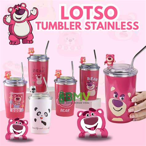 Jual Tumbler Viral Lotso Bear Stainless Steel 500 Ml Premium Free