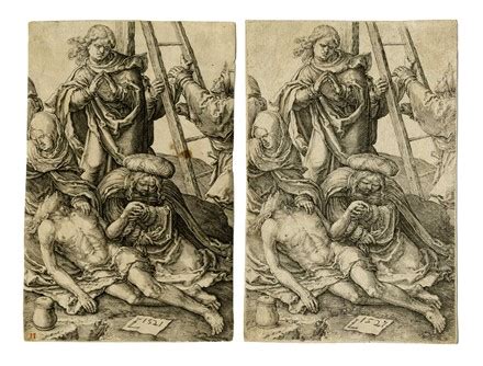 Lucas Van Leyden Leida 1494 1533 La Discesa Dalla Croce Asta