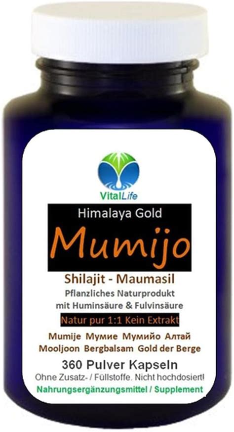 Mumijo Shilajit Altai Maumasil Kapseln Rein Original Gold Des