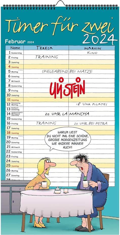 Uli Stein Kalender Timer F R Zwei Postkarten Wandkalender