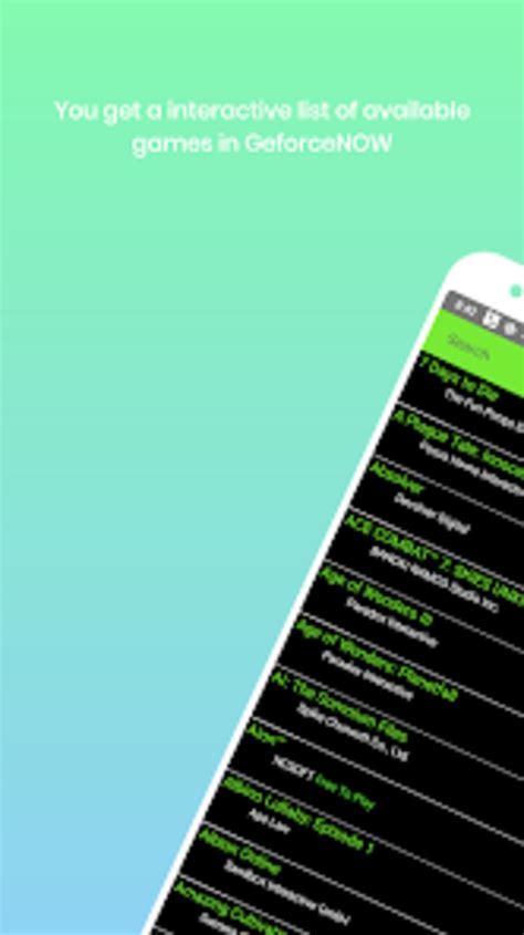 Games List for Geforce Now for Android - Download