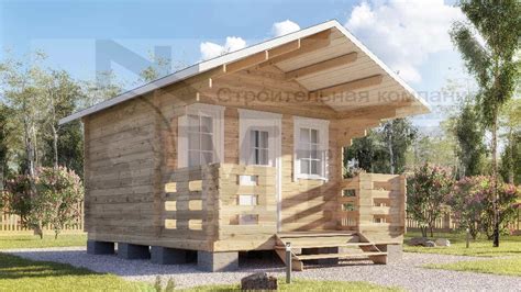 Летний домик с крыльцом 3,5*5 метров | МиР-минибрус