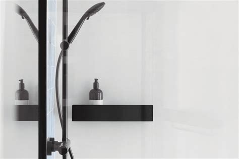 Czarna półka pod prysznic DOCIA Black bathroom accessories Shower