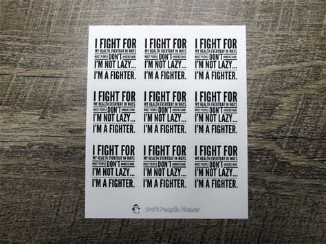 I'm A Fighter Quote - Craft Penguin Planner