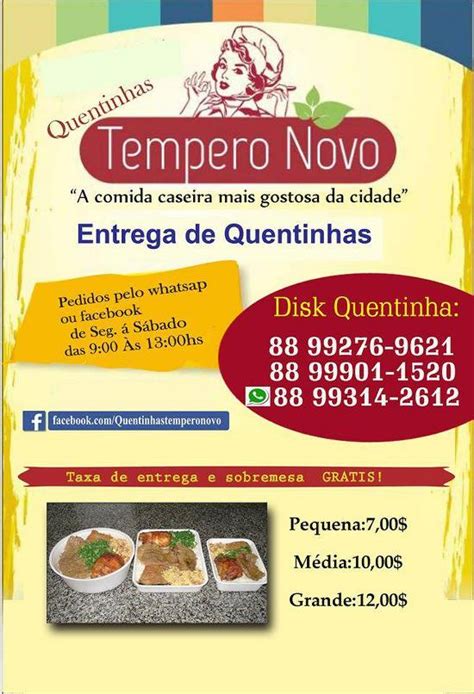 Menu em Quetinhas Tempero Novo restaurante Tianguá