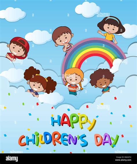 Happy Childrens Day Template Illustration Stock Vector Image And Art Alamy