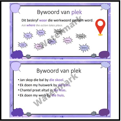 Afrikaans (FAL) – Bywoorde van tyd, plek en wyse • Teacha!