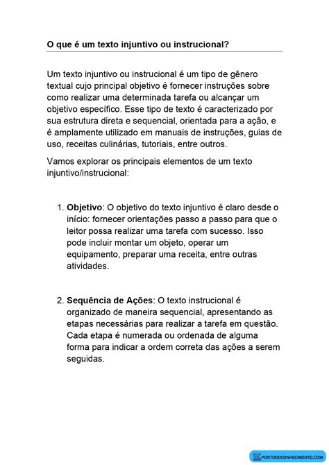 O Que é Um Texto Injuntivo
