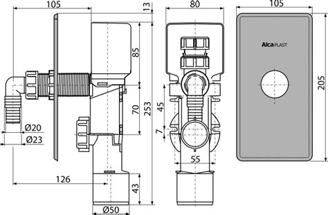 APS3P - Concealed washing machine trap with air-admittance valve ...