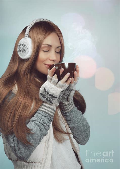 Nice Female Enjoying Coffee Photograph By Anna Om Fine Art America