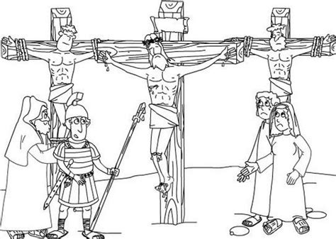 Pinto Dibujos Crucifixión de Jesús para colorear