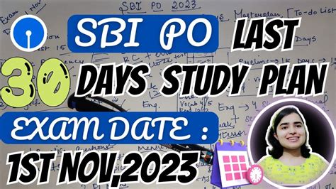 SBI PO 2023 Last 30 Days Master Plan By Shivani Keswani YouTube