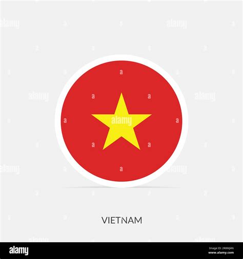 Vietnam Round Flag Icon With Shadow Stock Vector Image And Art Alamy