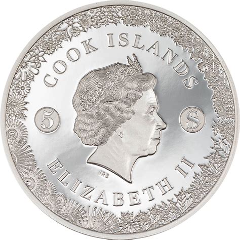 5 Dollars Elizabeth II Posthumous Spring Îles Cook Numista