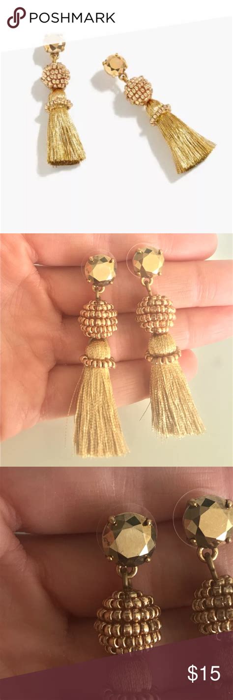 NEW J Crew Tassel Ball Earrings Gold Gold Earrings Earrings Gold