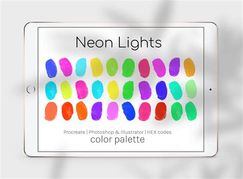 Neon Lights Color Palette Graphic By Thedigitaldoodle Creative Fabrica