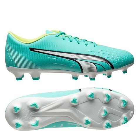 PUMA Ultra Play FG AG Pursuit Electric Peppermint Weiß Fast Yellow