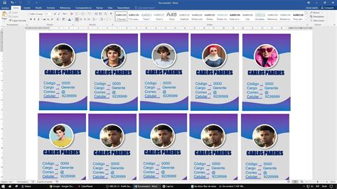 C Mo Crear Carnets De Identificaci N Autom Ticos Con Word Credencial O