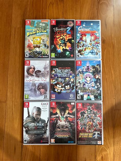 Nintendo Switch Game SpongeBob Battle Of Bikini Bottom Steamworld Dig 2 Scribblenauts