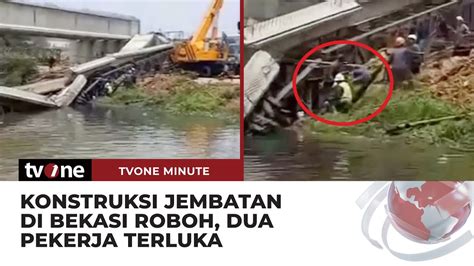 Konstruksi Jembatan Penghubung Di Kawasan Industri Jababeka Ambruk