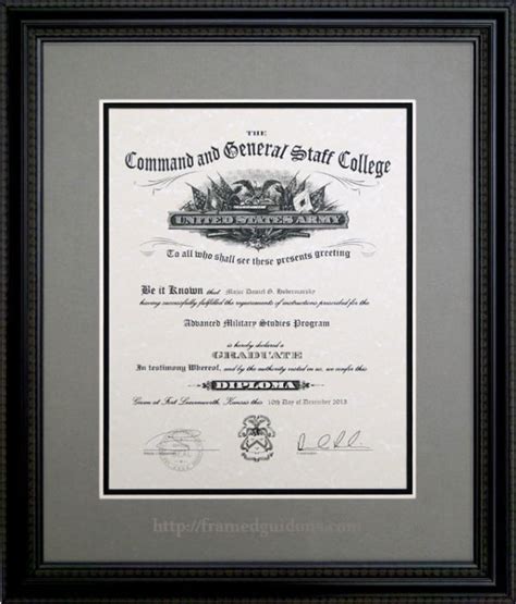 Command And General Staff College Diploma Framed Guidons