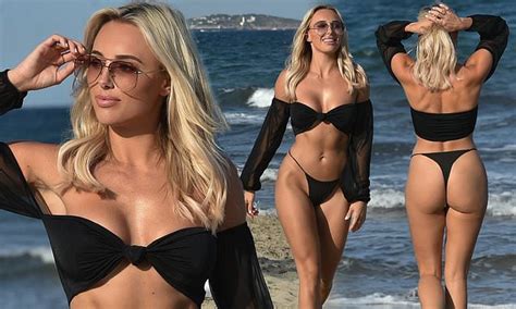 Towie S Amber Turner Flaunts Her Incredible Physique In A Black Bikini