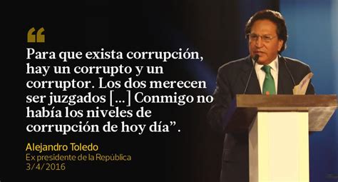 Lo Que Decía Alejandro Toledo Sobre La Corrupción [frases] Politica