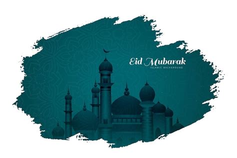 Free Vector Beautiful Islamic Festival Eid Mubarak Background