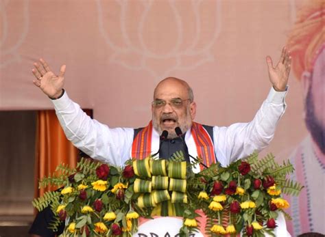 union home minister amit shah addresses   public meeting