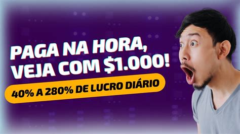 100 real Ganhe até 280 de lucro por dia Coloquei 1 000 dólar