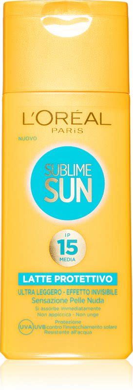 L’oréal Paris Sublime Sun Lait Solaire Spf 15 Notino Be