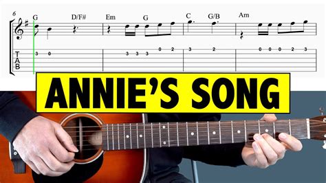 John Denver - Annie's Song / Guitar Tutorial (MELODY) Chords - Chordify