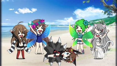 Gacha Beach Background