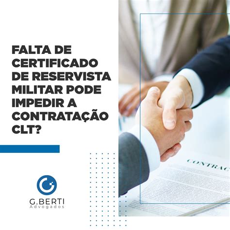 Falta de certificado de reservista militar pode impedir a contratação ...