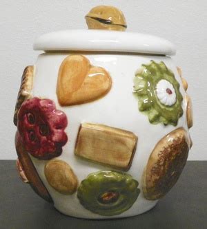 Vintage Cookies All Over Cookie Jar By La Pottery Circa My Mom