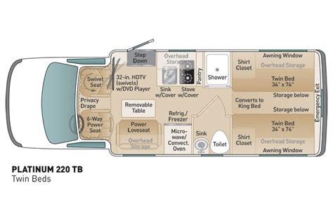 Luxury Small Motorhome Floorplans / 12 awesome rvs with bunkhouse ...