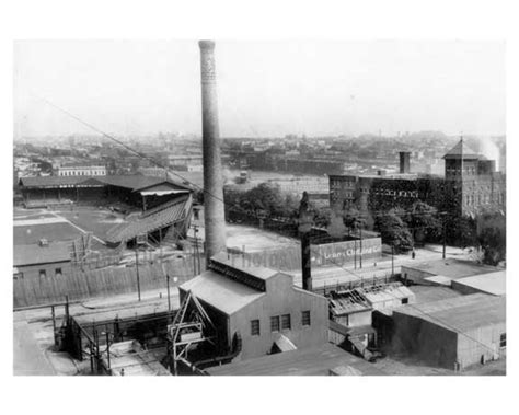 View of Ebbets Field Demolition 1960 from a rooftop in the neighborhoo ...