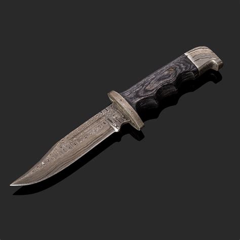 Classic Hunter - Damascus Knife (Black) | Old World Steel