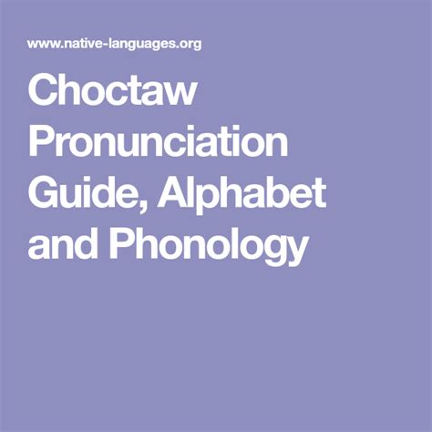 Choctaw Alphabet