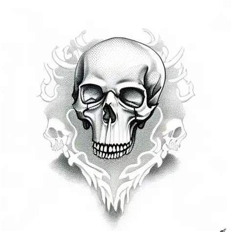 Realism Grim Reaper Holding Skulls Tattoo Idea Blackink Ai