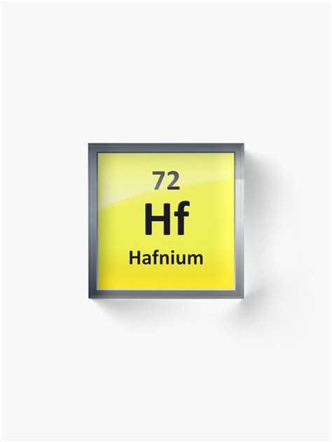 "Hafnium Periodic Table Element Symbol" Acrylic Block by sciencenotes ...