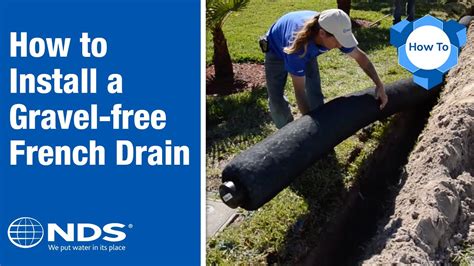 Ez Flow Installation Gravel Free French Drain Youtube