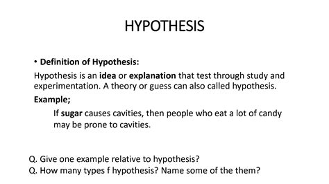 Solution Hypothesis And Its Different Types With Examples Studypool