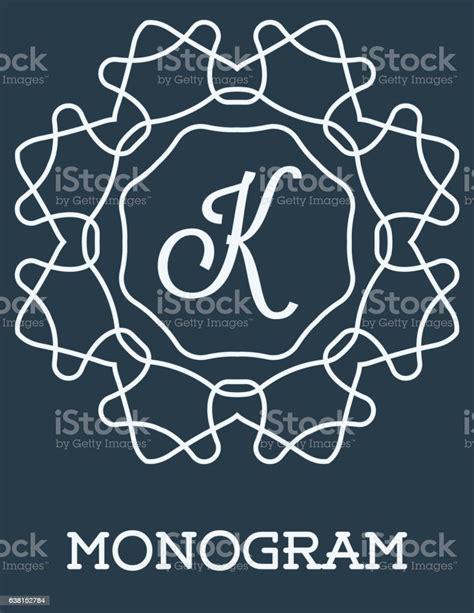 Monogram Design Template With Letter Vector Illustration Premium